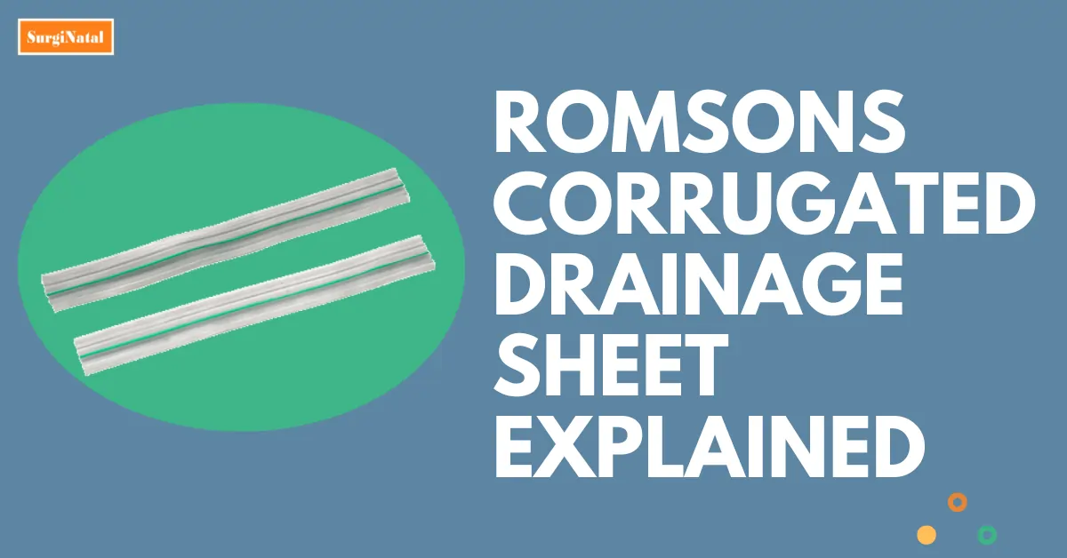 A Guide for Romsons Corrugated Drainage Sheet