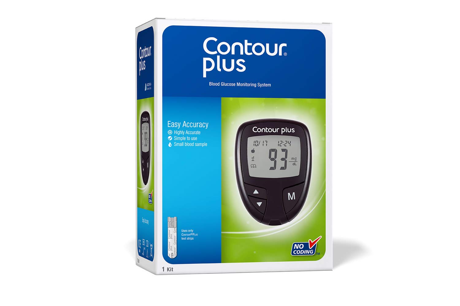 Contour Plus Blood Glucose Monitor With 10 Free Strips
