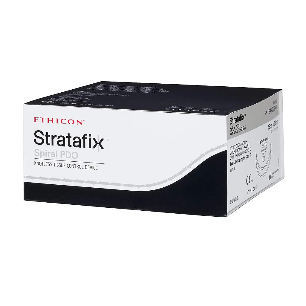Ethicon Stratafix Spiral Monocryl Plus Sutures USP 2-0, 1/2 Circle Reverse Cutting - SXMP1B420 -12 Foils