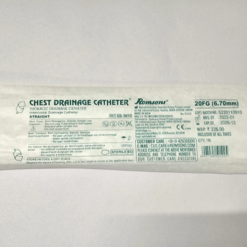 Buy Romsons Chest Drainage Catheter Straight Online