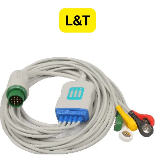 ECG-EKG Cable- LandT -5 leads Compatible