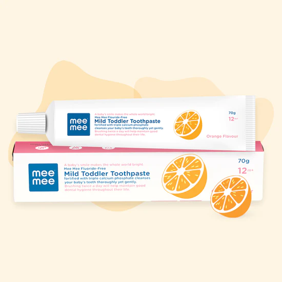 Mee Mee Fluoride Free Mild Toddler Toothpaste With Triple Calcium 70gm