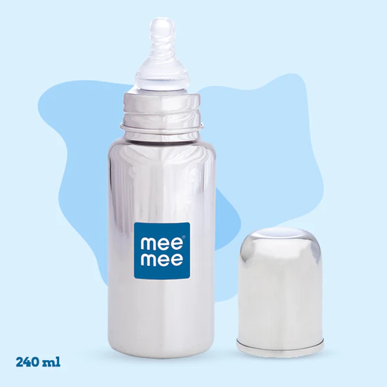 Mee Mee Baby Milk Safe Steel Feeding Bottle 250 ml