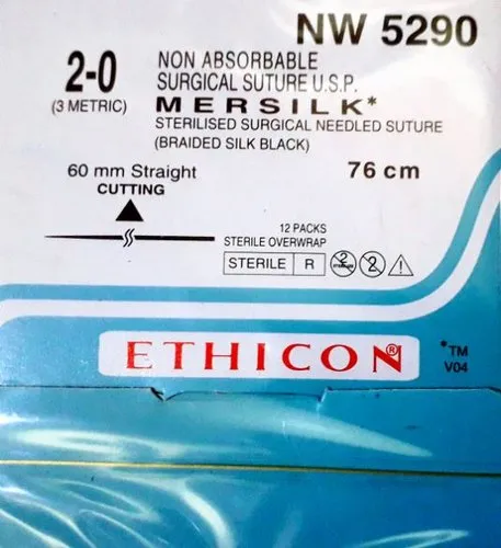 Ethicon Mersilk Sutures USP 2-0, Straight Cutting - NW5290P