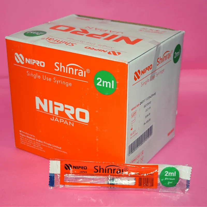 Nipro Shinrai Syringe 2ml 24G - 25 Units Pack