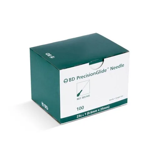 BD PrecisionGlide Needle 23G X 1 Pack of 100 Pcs
