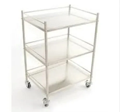 Instrument Trolley 36”X24”S.S. Top With Railing (304 SS)