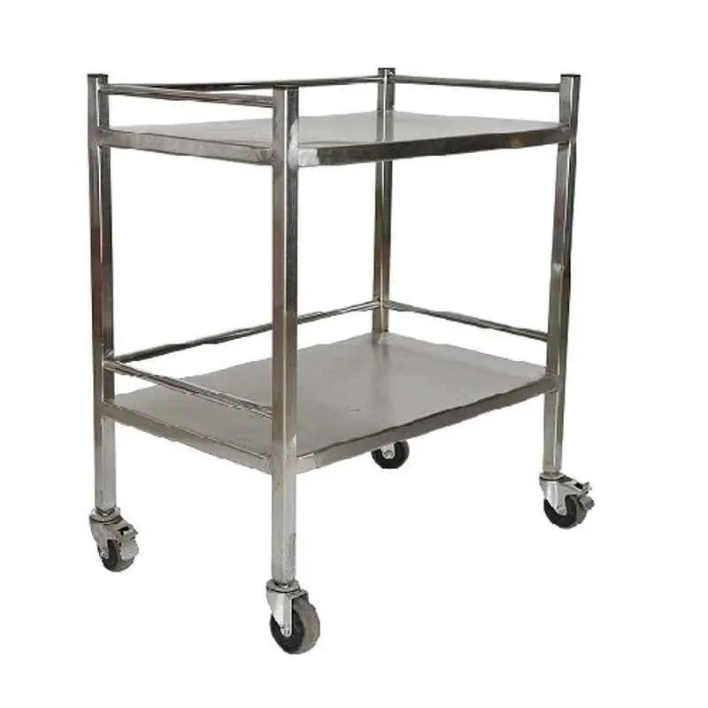 Instrument Trolley 36”X24” ALL S.S. With Railing (304 SS)