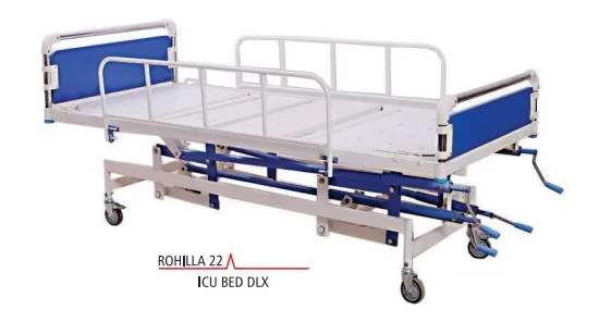 ICU Bed (Hi-Lo) With M.S Railing & SS Panels  78”X36”