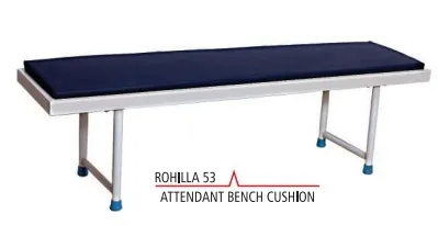 Attendant Bench 66”X18”X18” Cushion Seat