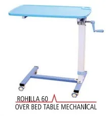 Over Bed Trolley –Height Adjustable Gear System ABS TOP 30”X16”