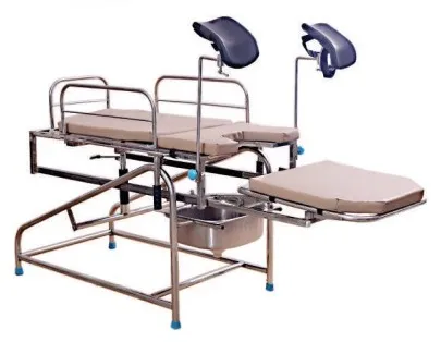 Labour Table All S.S. –(Telescopic Type) (304 SS) (Mattress 1600/- & crutches 2300/- price extra)