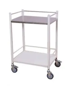 Instrument Trolley 24”X18”S.S. Top With Railing (304 SS)