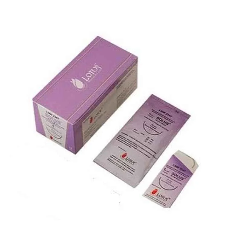 Lotus SOLUS Suture -Vicryl Type- USP 6-0-45 cm-1/4 Circle Premium Point
Spatulated Double Armed 8 mm Needle - LNW2670 - 12 Pcs