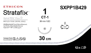 Ethicon Stratafix Spiral PDS Plus Unidirectional Sutures USP 2-0, 36mm 1/2 Circle Taper Point - SXPP1B429