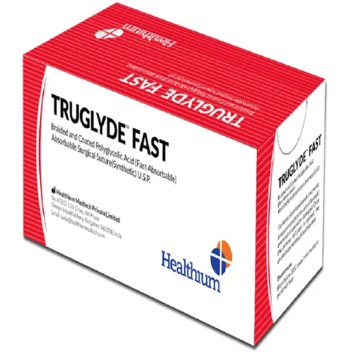 Sutures India Truglyde Fast USP 3-0, 1/2 Circle Cutting SN 2735A FAST