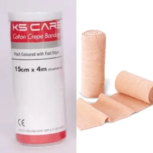 K. S. Care Cotton Crepe Bandage 15 cm x 4 mtr