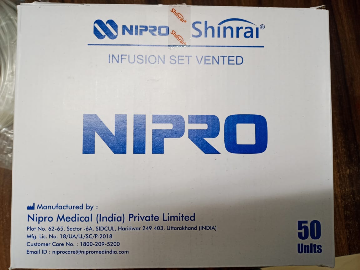 Nipro Shinrai Infusion Set Vented with Y-syte