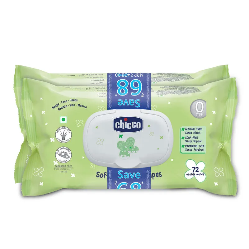 Chicco Soft Cleansing Wipes 144 Pcs