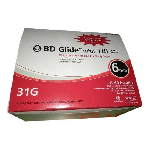 BD Ultra Fine Needle Insulin Syringes -100 Pcs