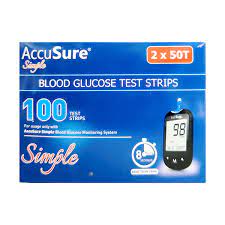 Accusure Blood Glucose 100 Test Strips