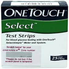 Onetouch Select Test Strips 25's