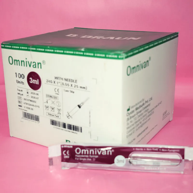 B Braun Omnivan 3ml Syringe - 100 Units Pack