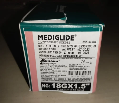 Romsons Hypodermic Needle -100 Needles Box