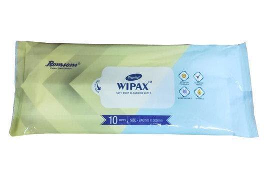 Romsons Dignity Wipax Body Cleansing Wipes-10 wipes