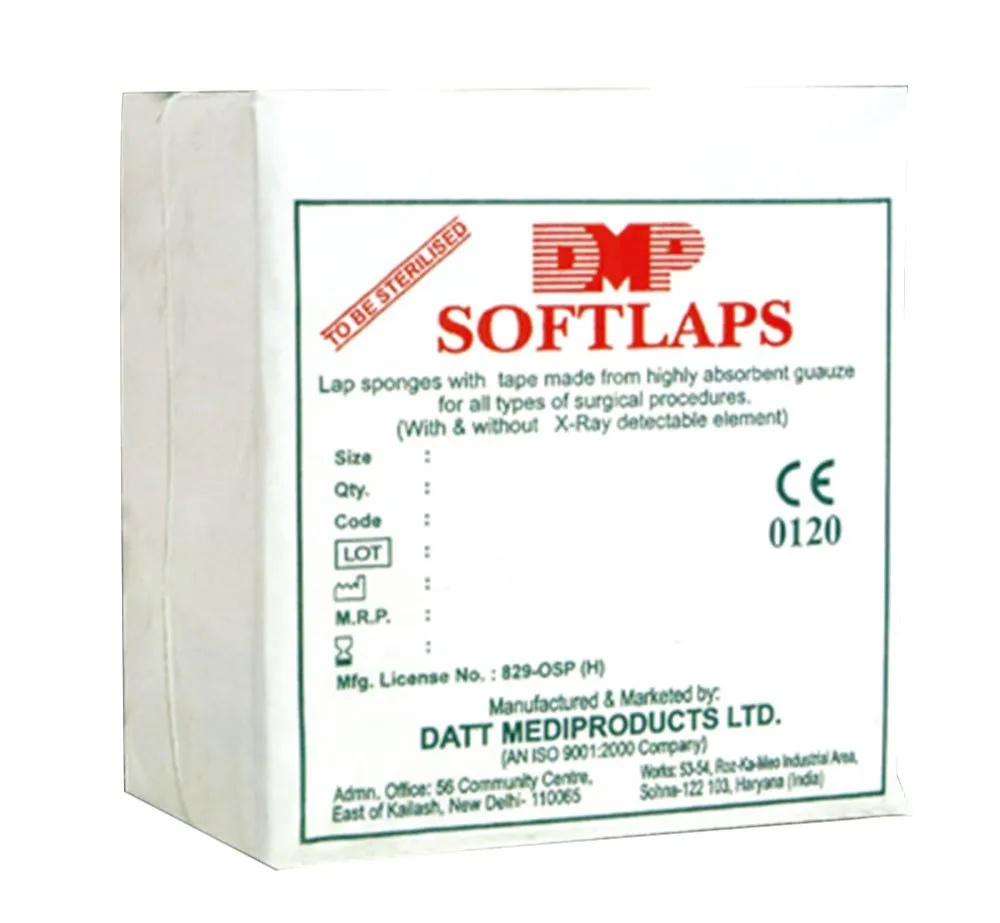 Datt Medi Softlaps Sterile Lap Sponge 30 cm x 30 cm-8ply-15 pcs
