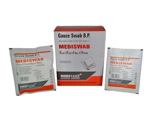 Mediswab Sterile Gauze (10Cms X10Cms X12Ply) - 4*10 packs
